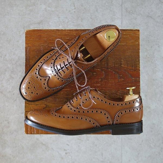 極上★チャーチ(レディース) SIZE 36【定価￥176,000-★バーウッド/BURWOOD WG】ポリッシュドバインダーカーフ/茶/Church's★m267