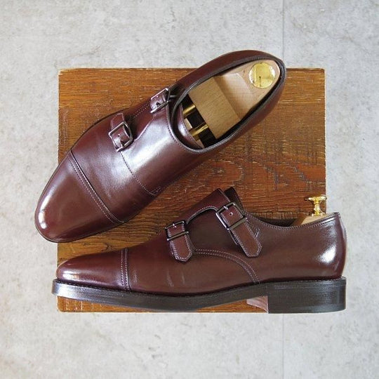 極美品★ジョンロブ 5.5E【オーダー価格￥285,120-★バイリクエスト品/WILLIAM/ウィリアム】9795/ダブルモンク/濃茶/JOHN LOBB★m268