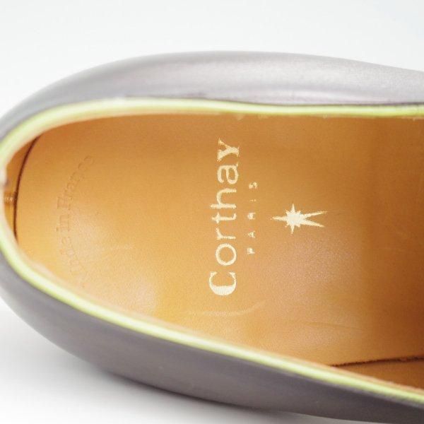 極美品★(仏)Corthay/コルテ UK9程度【定価20万円程度★EASY/イージー/黒系パティーヌ】ホールカット/サイドエラスティック/★m269