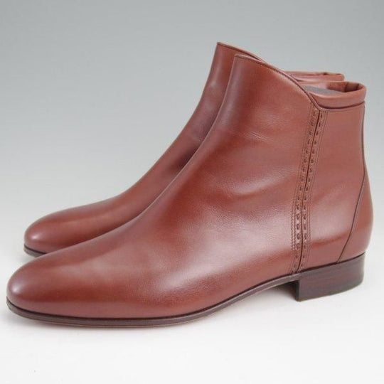 極美品★(伊)タニノクリスチー SIZE 7【定価15万円以上★サイドジップブーツ】カーフ/茶/メンズ/TANINO CRISCI★m270