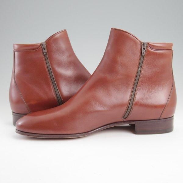 極美品★(伊)タニノクリスチー SIZE 7【定価15万円以上★サイドジップブーツ】カーフ/茶/メンズ/TANINO CRISCI★m270