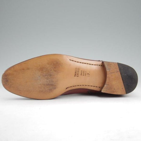 極美品★(伊)タニノクリスチー SIZE 7【定価15万円以上★サイドジップブーツ】カーフ/茶/メンズ/TANINO CRISCI★m270