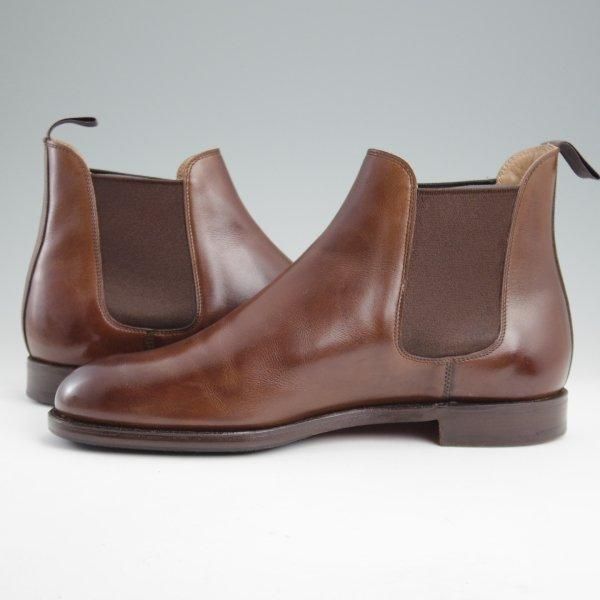 美品★クロケット&ジョーンズ 6.5E【定価￥110,000-★サイドゴアブーツ/CHELSEA 5】チェルシー/カーフ/濃茶/メンズ/Crockett&Jones★m271