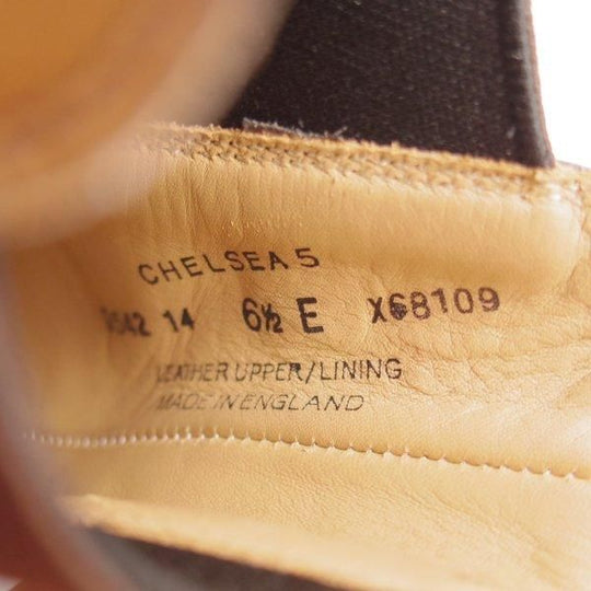 美品★クロケット&ジョーンズ 6.5E【定価￥110,000-★サイドゴアブーツ/CHELSEA 5】チェルシー/カーフ/濃茶/メンズ/Crockett&Jones★m271