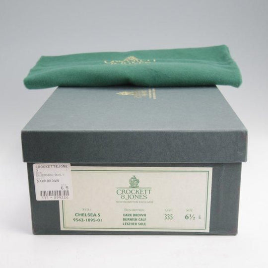美品★クロケット&ジョーンズ 6.5E【定価￥110,000-★サイドゴアブーツ/CHELSEA 5】チェルシー/カーフ/濃茶/メンズ/Crockett&Jones★m271