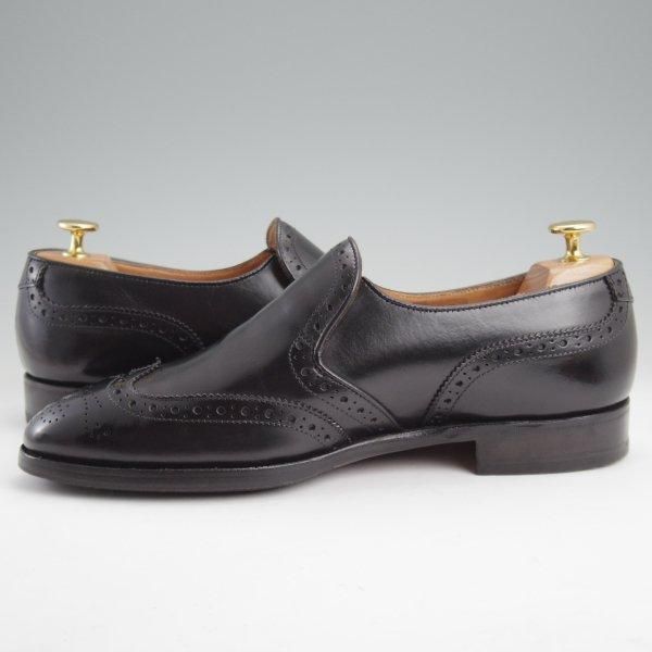 極上★トリッカーズ SIZE 8.5【定価￥121,000-★ユニオンワークス別注/センターエラスティック/M7377】カーフ/黒/Tricker's★m272