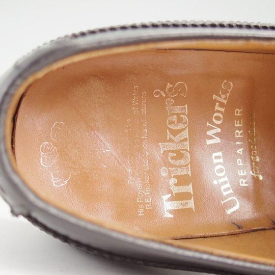 極上★トリッカーズ SIZE 8.5【定価￥121,000-★ユニオンワークス別注/センターエラスティック/M7377】カーフ/黒/Tricker's★m272