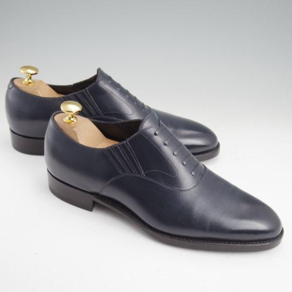 極上★三陽山長 SIZE 5.5【オーダー価格14万円程度★フレキシブルグッドイヤーウェルト製法/友三郎】レイジーマン/R2010ラスト/紺★m273