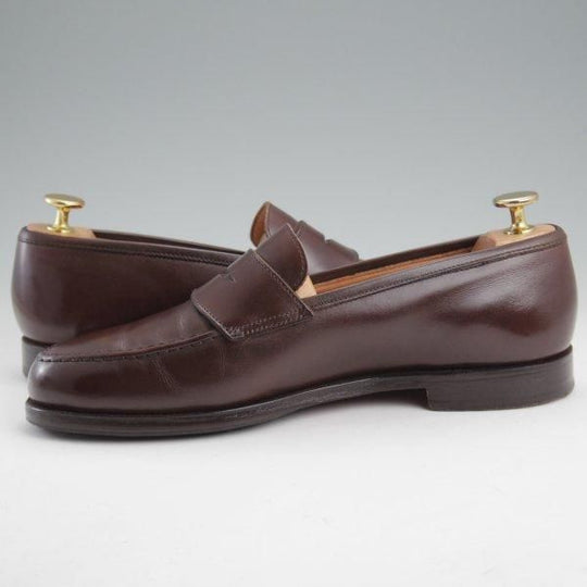 極上★クロケット&ジョーンズ 6E【定価￥121,000-★BOSTON 2/ボストン】376ラスト/コインローファー/カーフ/濃茶/Crockett&Jones★m275