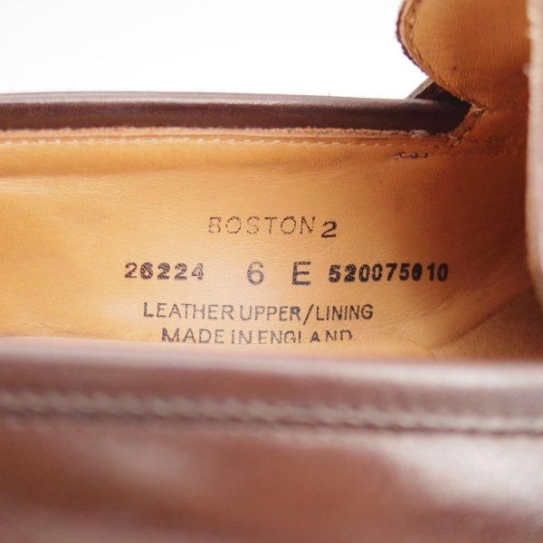 極上★クロケット&ジョーンズ 6E【定価￥121,000-★BOSTON 2/ボストン】376ラスト/コインローファー/カーフ/濃茶/Crockett&Jones★m275