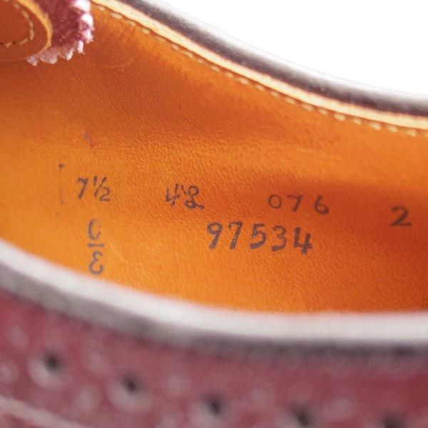 未使用★オールデン 7.5E【現行定価16万円以上★J.CREW別注/ロングウイング/97534】バリーラスト/カーフ/赤茶/メンズ/ALDEN★m277