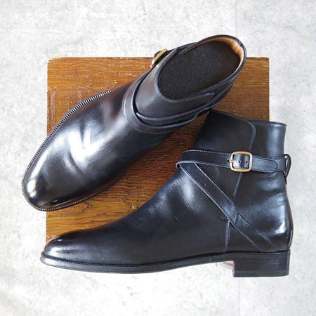 未使用★(伊)タニノクリスチー SIZE 7.5【貴重★デッドストック品/ジョッパーブーツ】カーフ/黒/TANINO CRISCI★m280