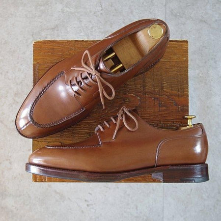 ★ジョンロブ 7.5E【名作★CHAMBORD/スキンステッチ仕様/8695ラスト】シャンボード/Uチップ/カーフ/茶/メンズ/JOHN LOBB★m284