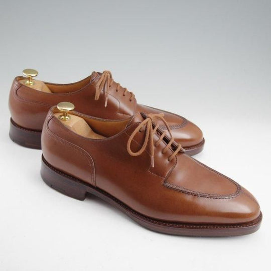 ★ジョンロブ 7.5E【名作★CHAMBORD/スキンステッチ仕様/8695ラスト】シャンボード/Uチップ/カーフ/茶/メンズ/JOHN LOBB★m284