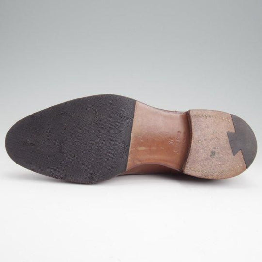 ★ジョンロブ 7.5E【名作★CHAMBORD/スキンステッチ仕様/8695ラスト】シャンボード/Uチップ/カーフ/茶/メンズ/JOHN LOBB★m284