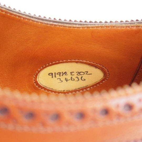 ★エドワードグリーン 9E【現行定価20万円以上★CANTERBURY/202ラスト】カンタベリー/クォーターブローグ/茶/EDWARD GREEN★m285
