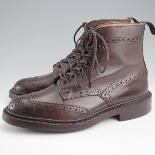 極美品★トリッカーズ SIZE 7【定価￥132,000-★ダイナイトソール仕様/STOW】ストウ/5634/カントリーブーツ/カーフ/濃茶/Tricker's★m287