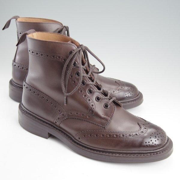 極美品★トリッカーズ SIZE 7【定価￥132,000-★ダイナイトソール仕様/STOW】ストウ/5634/カントリーブーツ/カーフ/濃茶/Tricker's★m287