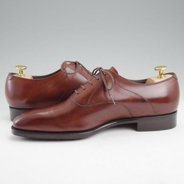 極美品★三陽山長 SIZE 7.5【注文価格￥102,300-★鞍之介/R309ラスト/パターンオーダー品】サドルシューズ/濃茶/Sanyo Yamacho★m288