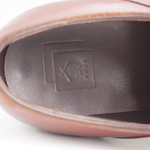 極美品★三陽山長 SIZE 7.5【注文価格￥102,300-★鞍之介/R309ラスト/パターンオーダー品】サドルシューズ/濃茶/Sanyo Yamacho★m288