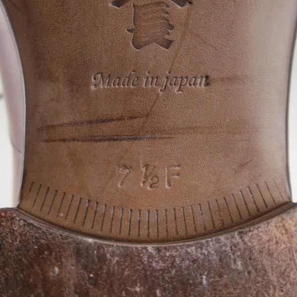 極美品★三陽山長 SIZE 7.5【注文価格￥102,300-★鞍之介/R309ラスト/パターンオーダー品】サドルシューズ/濃茶/Sanyo Yamacho★m288