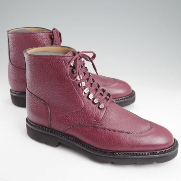 ほぼ試着程度★ジョンロブ 6E【定価￥224,400-★HELSTON/レースアップブーツ】0015ラスト/シボ革/RUSSET/赤茶/メンズ/JOHN LOBB★m295