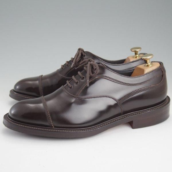 極美品★トリッカーズ SIZE 7.5【現行定価10万円以上★ブックバインダーレザー/DUNLOP/M7705】ストレートチップ/濃茶/Tricker's★m299