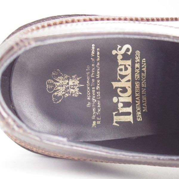 極美品★トリッカーズ SIZE 7.5【現行定価10万円以上★ブックバインダーレザー/DUNLOP/M7705】ストレートチップ/濃茶/Tricker's★m299