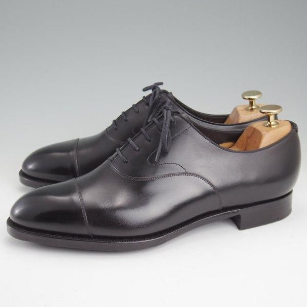 極美品★エドワードグリーン 7.5E【定価￥217,800-★チェルシー/CHELSEA/202ラスト】ストレートチップ/カーフ/黒/EDWARD GREEN★m304