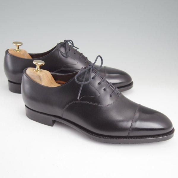 極美品★エドワードグリーン 7.5E【定価￥217,800-★チェルシー/CHELSEA/202ラスト】ストレートチップ/カーフ/黒/EDWARD GREEN★m304
