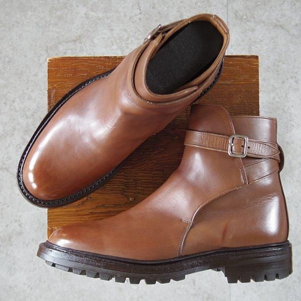 極上★トリッカーズ SIZE 7.5【モデル定価￥132,000-★ジョッパーブーツ/M4812】カーフ/コーヒーバーニッシュ/茶/メンズ/Tricker's★m306