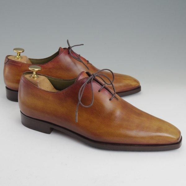 極上★(仏)ベルルッティ SIZE 7.5【モデル定価￥353,100-★アレッサンドロ/ALESSANDRO】ホールカット/茶系パティーヌ/Berluti★m307