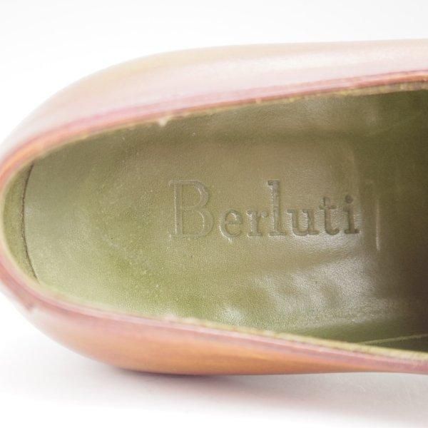極上★(仏)ベルルッティ SIZE 7.5【モデル定価￥353,100-★アレッサンドロ/ALESSANDRO】ホールカット/茶系パティーヌ/Berluti★m307