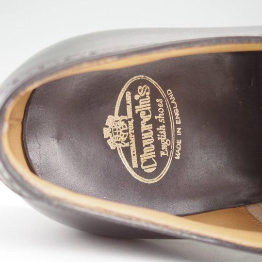 極上★チャーチ 80F/UK8【★フルブローグ/NEWYORK/136ラスト】CAPITALレザー/黒/メンズ/Church's★m308