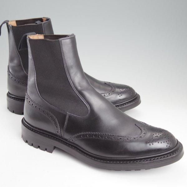 美品★トリッカーズ SIZE 8.5【定価￥132,000-★コマンドソール仕様/HENRY/サイドゴアブーツ】ヘンリー/m2754/カーフ/黒/Tricker's★m309
