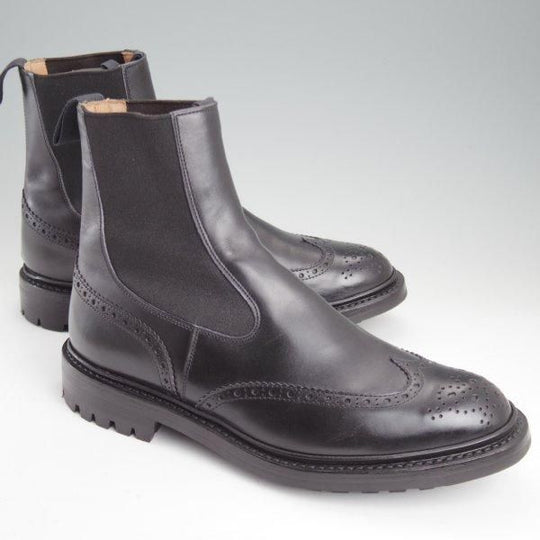 美品★トリッカーズ SIZE 8.5【定価￥132,000-★コマンドソール仕様/HENRY/サイドゴアブーツ】ヘンリー/m2754/カーフ/黒/Tricker's★m309