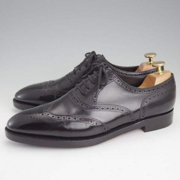美品★ジョンロブ 6E【定価￥225,500-★HENFORD/ヘンフォード/7000ラスト】フルブローグ/カーフ/黒/メンズ/JOHN LOBB★m310