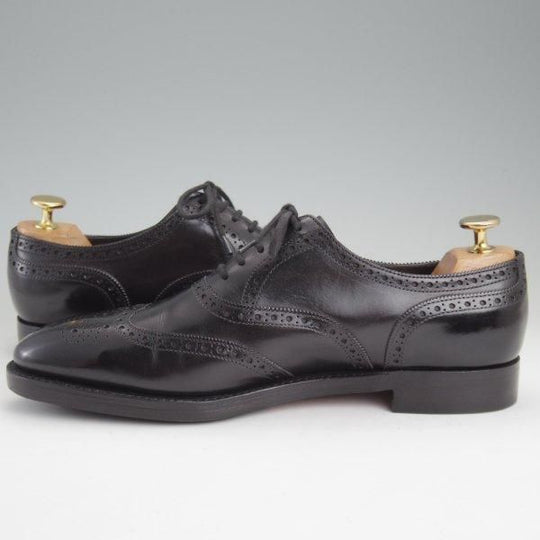 美品★ジョンロブ 6E【定価￥225,500-★HENFORD/ヘンフォード/7000ラスト】フルブローグ/カーフ/黒/メンズ/JOHN LOBB★m310