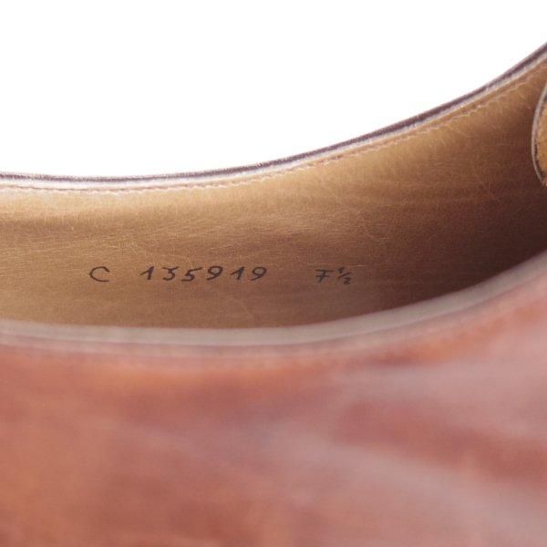 極美品★(伊)タニノクリスチー SIZE 7.5【貴重★ブラックラピド製法/パンチドキャップトゥ】カーフ/濃茶/メンズ/TANINO CRISCI★m315