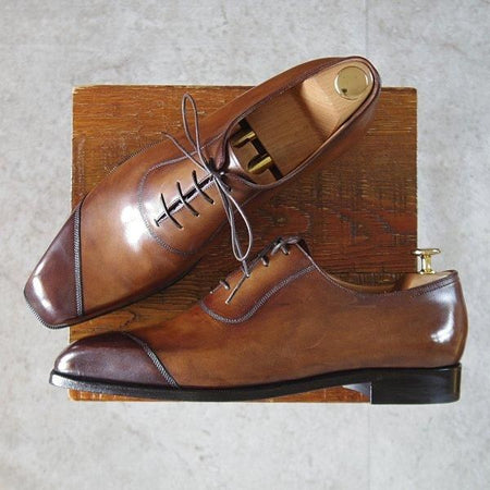 ほぼ試着程度★(仏)ベルルッティ SIZE 9.5【希少デザイン★ストレートチップ/パティーヌ】カーフ/濃茶×茶/メンズ/Berluti★m319