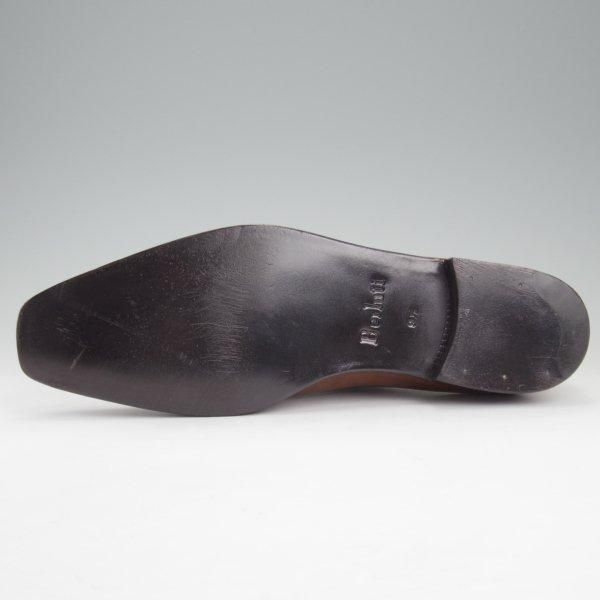 ほぼ試着程度★(仏)ベルルッティ SIZE 9.5【希少デザイン★ストレートチップ/パティーヌ】カーフ/濃茶×茶/メンズ/Berluti★m319