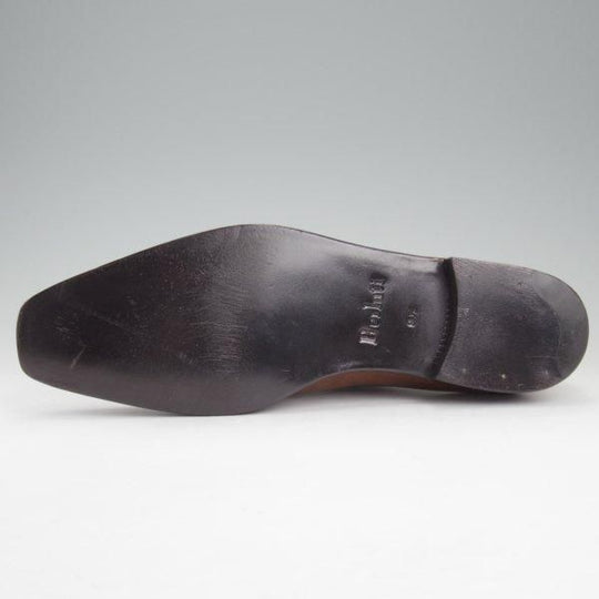 ほぼ試着程度★(仏)ベルルッティ SIZE 9.5【希少デザイン★ストレートチップ/パティーヌ】カーフ/濃茶×茶/メンズ/Berluti★m319