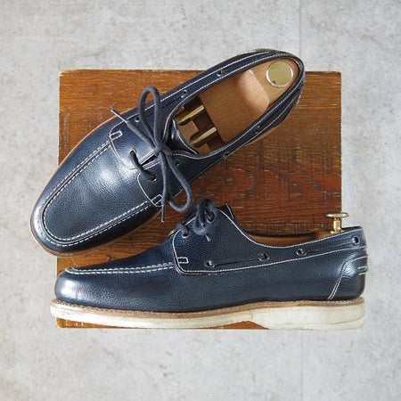 極上★ジョンロブ 7E【貴重★(水牛)バッファローレザー/MONACO/モナコ】2099ラスト/デッキシューズ/紺/メンズ/JOHN LOBB★m320
