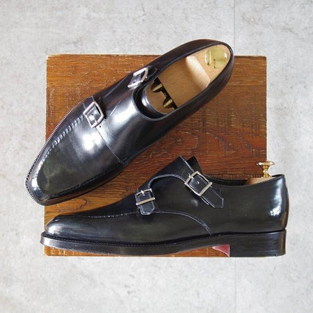 極美品★(伊)シルヴァノ・ラッタンジ SIZE 6.5【現行価格75万円程度★純正ツリー付/シャドウステッチ/JENNANI】ダブルモンク★m326