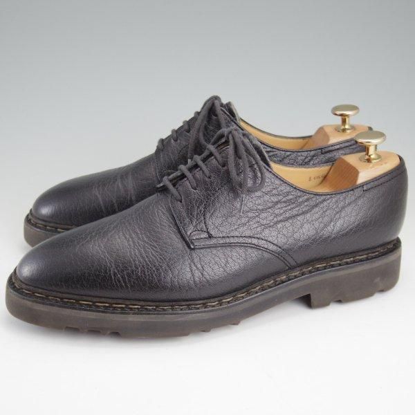 美品★ジョンロブ SIZE 6.5【貴重★PARISロゴ時代の製品/OSLO/(水牛)バッファローレザー】コテージライン/プレーントゥ/黒/JOHN LOBB★m327