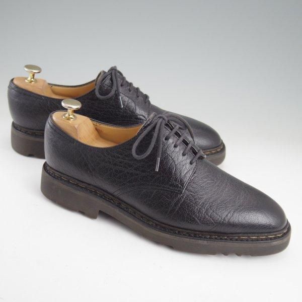 美品★ジョンロブ SIZE 6.5【貴重★PARISロゴ時代の製品/OSLO/(水牛)バッファローレザー】コテージライン/プレーントゥ/黒/JOHN LOBB★m327