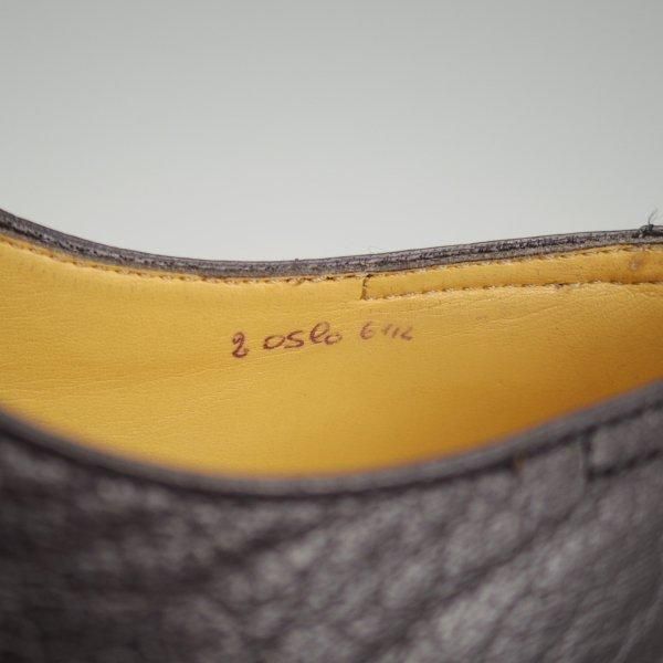 美品★ジョンロブ SIZE 6.5【貴重★PARISロゴ時代の製品/OSLO/(水牛)バッファローレザー】コテージライン/プレーントゥ/黒/JOHN LOBB★m327