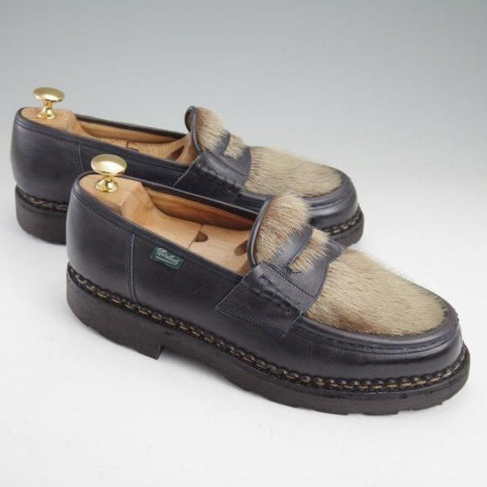 極上★パラブーツ SIZE 6.5【貴重★フォック仕様(アザラシの毛皮)/ランス/REIMS】ビームス別注/コインローファー/NUIT/Paraboot★m328