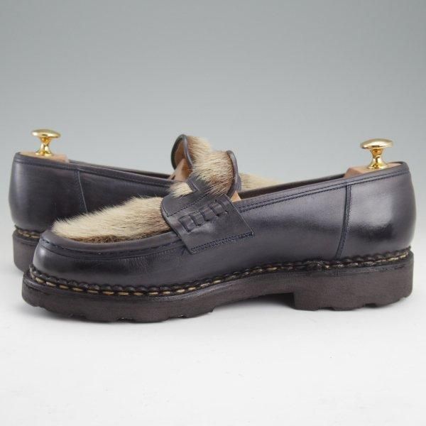 極上★パラブーツ SIZE 6.5【貴重★フォック仕様(アザラシの毛皮)/ランス/REIMS】ビームス別注/コインローファー/NUIT/Paraboot★m328