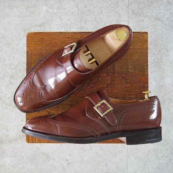 極上★チャーチ 70F/UK7【旧チャーチ★ブックバインダーカーフ/PICCADILLY/73ラスト】モンクストラップ/濃茶/メンズ/Church's★m351
